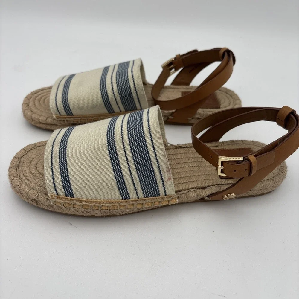 Pre-Owned Tory Burch Ivory‎ Size 7 Slingback Sandals